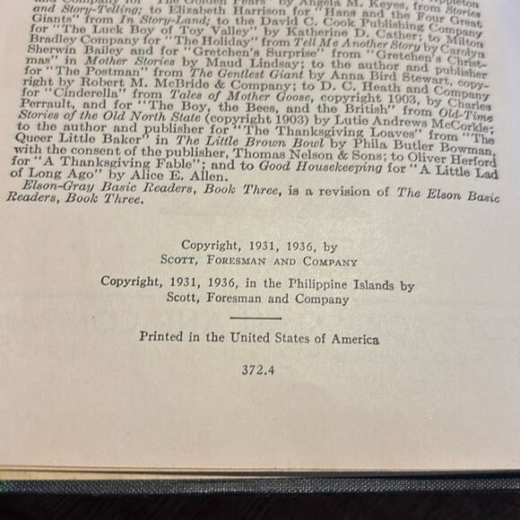 VTG 1936 Elson Gray Basic Readers Book Three- Antique Children's School Book - Picture 6 of 7